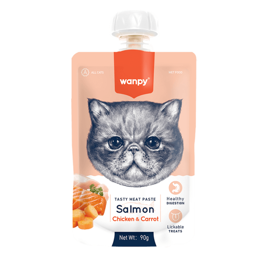 Wanpy Salmon & Chicken Creamy Pouch 90 gm